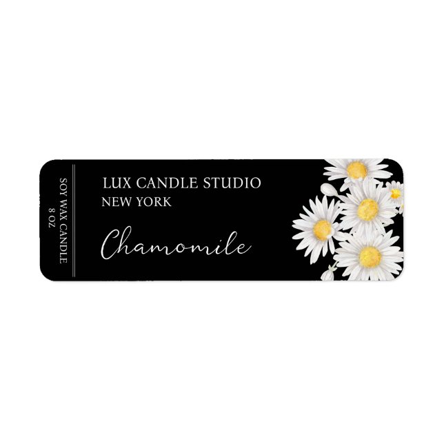 Chamomile Candle Label Return Address Label (Front)