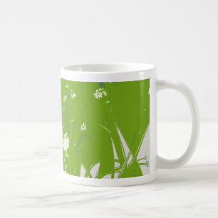 chamomile field green coffee mug