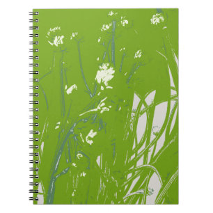 chamomile field green notebook