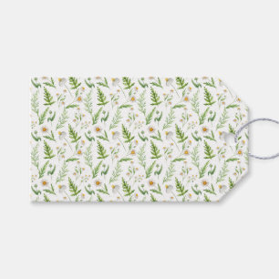 Chamomile Flower Botanical Rustic Pattern Gift Tags