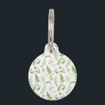 Chamomile Flower Botanical Rustic Pattern Pet Tag<br><div class="desc">Chamomile Flower Botanical Rustic Pattern</div>