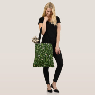 Chamomile Flower Botanical Rustic Pattern Tote Bag