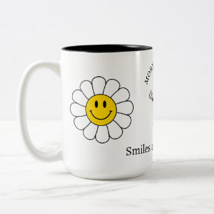 Chamomile Flower Funny Cute Trendy Morning Coffee Two-Tone Coffee Mug