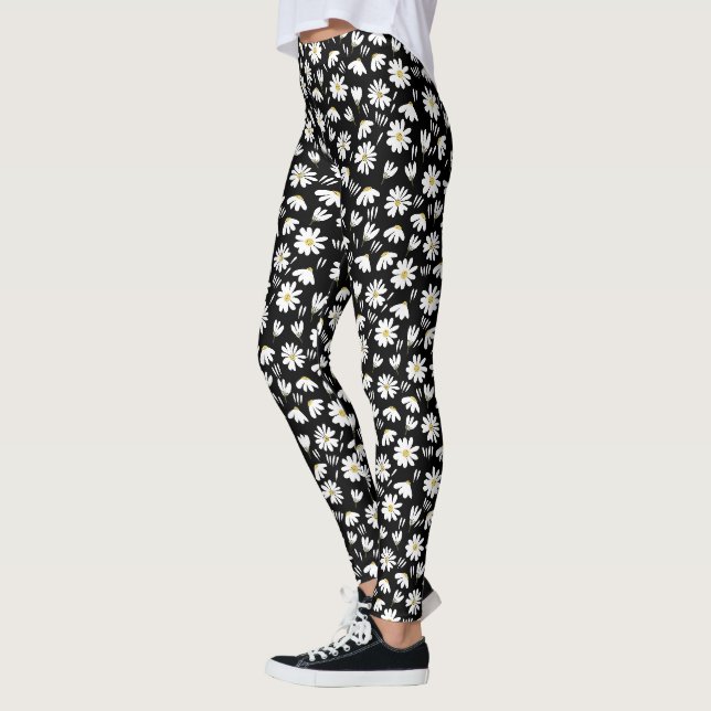 chamomile flower pattern leggings (Left)