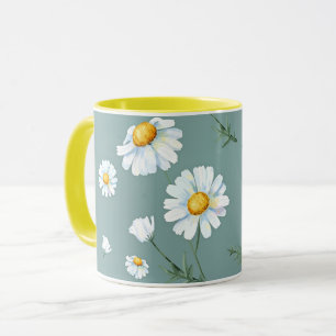 Chamomile Flower Pattern Mug