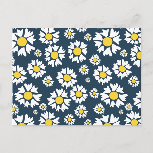 Chamomile flower pattern postcard (Front)