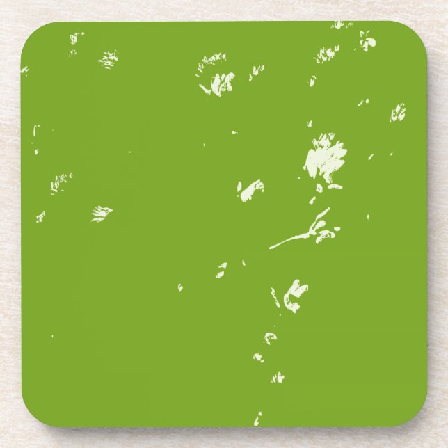 chamomile flowers on green coaster (Front)