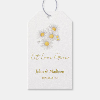 Chamomile | Let love grow wedding seed  Gift Tags