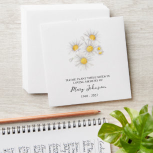 Chamomile Memorial Funeral Seed Envelope