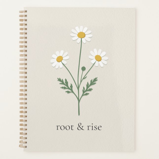 Chamomile Sprig - Soft Cream Planner (Front)