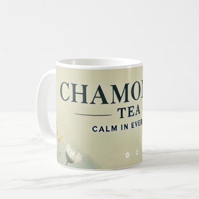 Chamomile Tea Design AI art  Coffee Mug (Front Left)