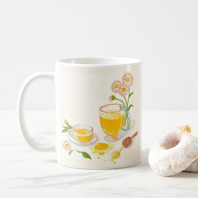 Chamomile Tea & Honey Sweet Serenity Mug (With Donut)
