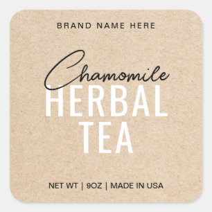 Chamomile Tea Product Label Stickers Packaging
