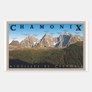 Chamonix - Aiguille de Chamonix Rectangular Sticker