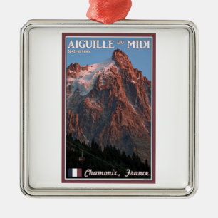 Chamonix - Aiguille du Midi Metal Tree Decoration