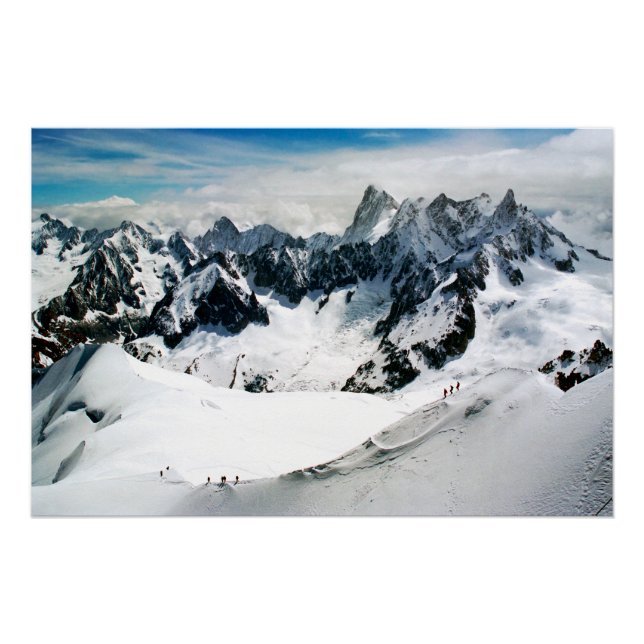 Chamonix Aiguille du Midi Mont Blanc Massif France Poster (Front)