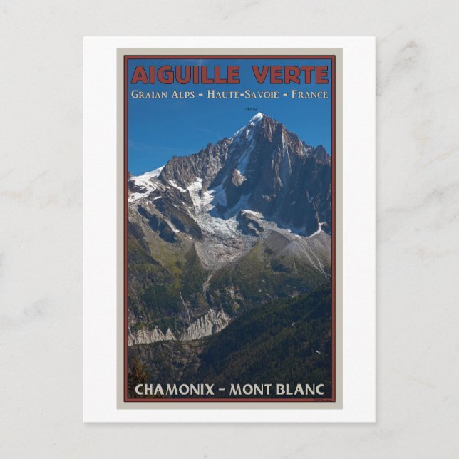 Chamonix - Aiguille Verte Postcard (Front)