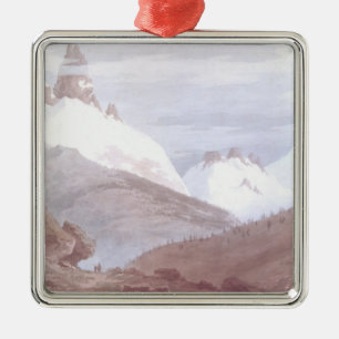 Chamonix and Martigny Metal Ornament