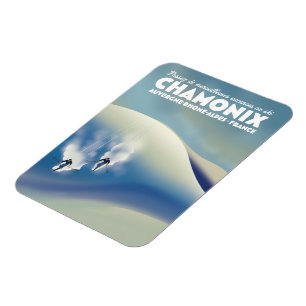 Chamonix - Auvergne-Rhône-Alpes France ski poster Magnet