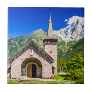 Chamonix church ceramic tile
