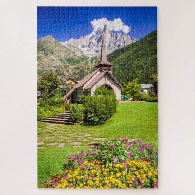 Chamonix church jigsaw puzzle (Vertical)