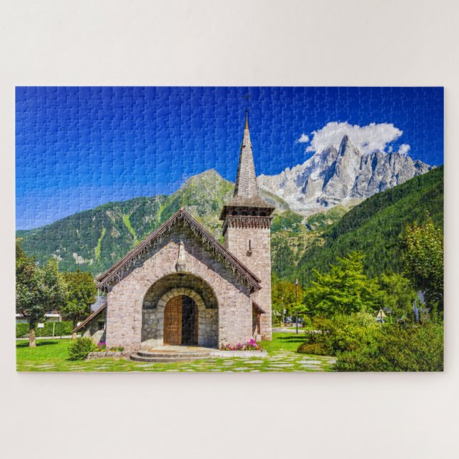 Chamonix church jigsaw puzzle (Horizontal)