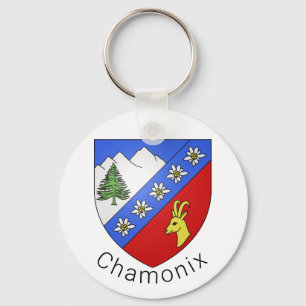 Chamonix coat of arms key ring