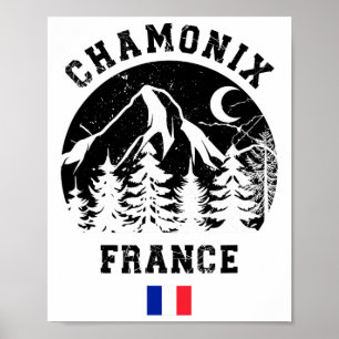 Chamonix France Alps Ski Resort Alpine Skiing Fren Poster