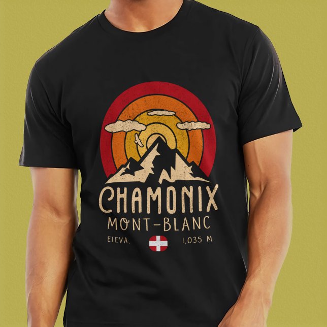 Chamonix France Mont Blanc French Alps Skiing T-Shirt (Creator Uploaded)