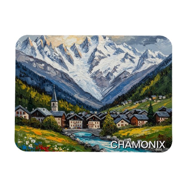 Chamonix France Mont Blanc Magnet (Horizontal)