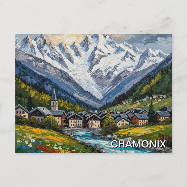 Chamonix France Mont Blanc Postcard (Front)