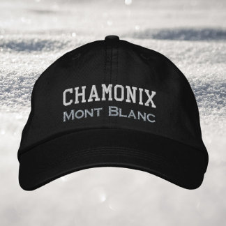 Chamonix France Mont Blanc ski winter vacation Embroidered Hat