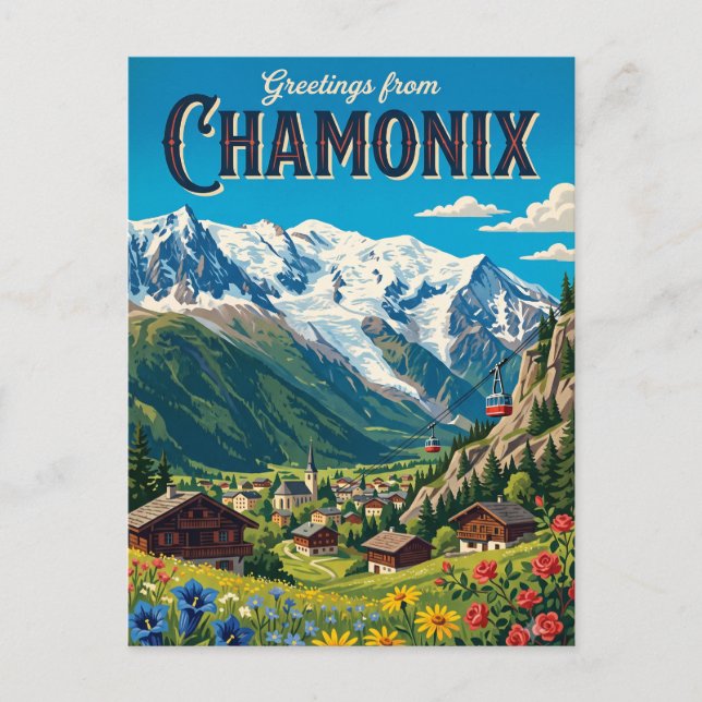 Chamonix France Postcard (Front)