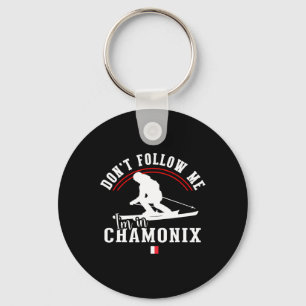 Chamonix France Ski Resort French Alps Skiing Souv Key Ring