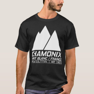 Chamonix France Ski Resort Mont Blanc Skiing T-Shirt