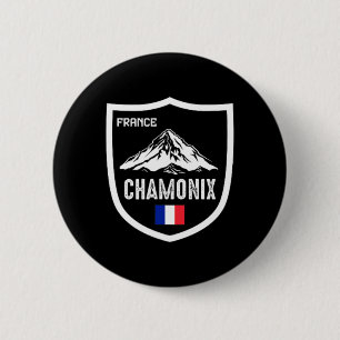 Chamonix France Ski Resort Skiing Mountain French  6 Cm Round Badge