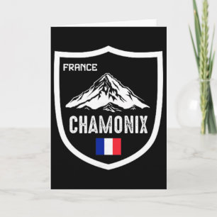Chamonix France Ski Resort Skiing Mountain French Card