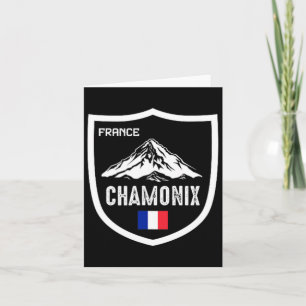 Chamonix France Ski Resort Skiing Mountain French Card
