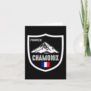Chamonix france ski resort skiing mountain french card
