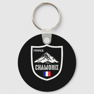 Chamonix France Ski Resort Skiing Mountain French Key Ring