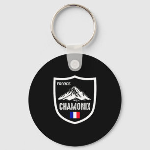 Chamonix france ski resort skiing mountain french key ring