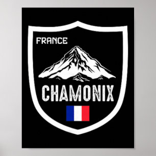 Chamonix France Ski Resort Skiing Mountain French Poster