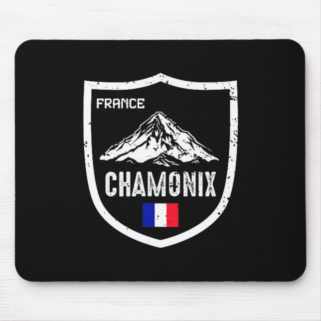 Chamonix france ski resort skiing mountain mouse pad (Front)