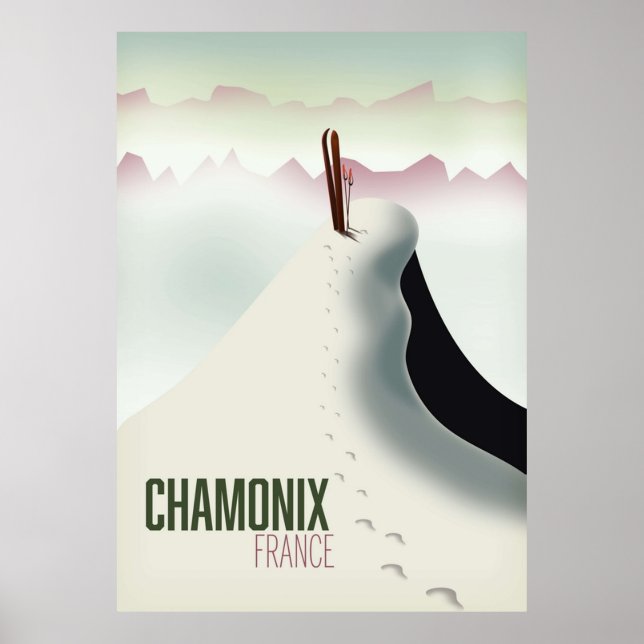 Chamonix France ski travel Poster (Front)