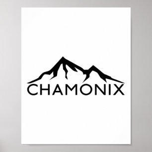 Chamonix France Skiing Poster