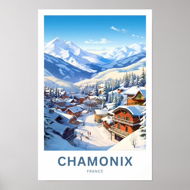 Chamonix France Travel Print (Front)