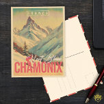 Chamonix France Vintage Mont Blanc Skiing Postcard<br><div class="desc">Chamonix France Mountain souvenir Skiing Vintage Design. Chamonix France. This Vintage design makes a great Christmas or Birthday gift for fans of Chamonix mountain. The retro vintage design is a perfect gift for skiing lovers in the France mountains.</div>
