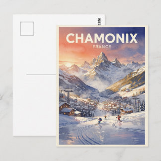 Chamonix France Vintage Travel Postcard