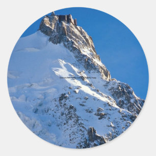 Chamonix from Aiguille de Midi, Mont Blanc, France Classic Round Sticker
