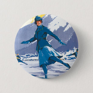Chamonix-Mont Blanc 6 Cm Round Badge